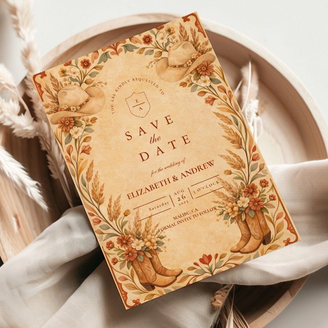 Reserve A Data Casamento de Jardim Country Western Rústico (Criador carregado)