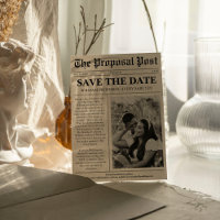 Casamento de jornal com fotografia divertida única