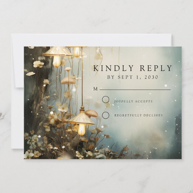 Reserve A Data Casamento de Lanternas Encantadas (Frente)