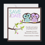 Reserve A Data Casamento de lavandas e donas de Casa<br><div class="desc">Casal adorável de corujas empobrecidas num galho</div>