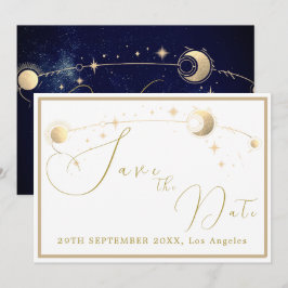 Reserve A Data Casamento de Lua de Estrelas Celestiais Elegantes