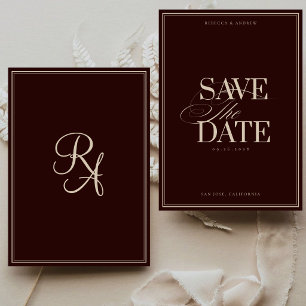 Reserve A Data Casamento de Luxo Foto Burgundy Elegante Dinheiro