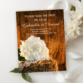 Reserve A Data Casamento de madeira de Hydrangea Barn White Salve