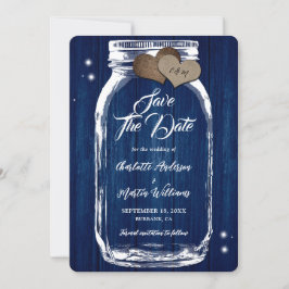 Reserve A Data Casamento de madeira do Marinho Rustic Blue Mason