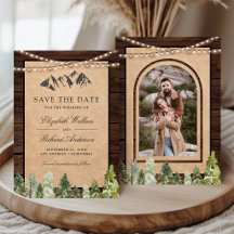 Casamento de Madeira Rústica na Floresta da Montan