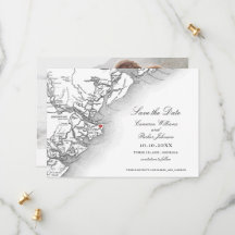 Casamento de Mapa da Geórgia na Ilha Elegante Tybe