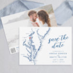Reserve A Data Casamento de Mapa Moderno da Baía de Annapolis Che<br><div class="desc">Ajude seus convidados a marcar seus calendários para a celebração de Annapolis com nosso elegante mapa azul de Chesapeake Bay, em marinho, salve a data. Esta design moderna e minimalista é perfeita para o seu casamento em locais icônicos como a Capela de Casamento USNA, o Chesapeake Bay Beach Club, Inns...</div>