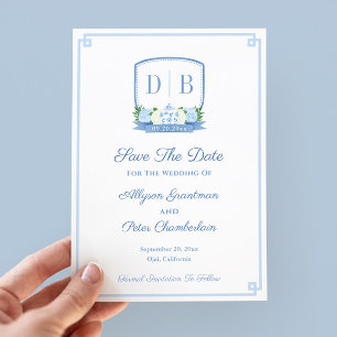 Reserve A Data Casamento de Monograma de Chinoiserie Elegante