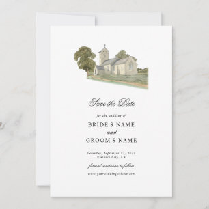 Reserve A Data Casamento de Monograma Tradicional com Igreja de C
