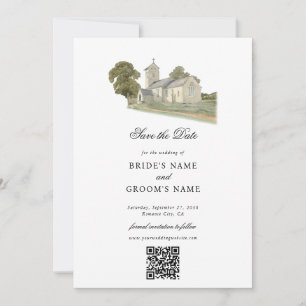 Reserve A Data Casamento de Monograma Tradicional com Igreja de C