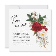 Casamento de Monograma Vermelho Esmagador