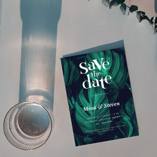 Reserve A Data Casamento de Monstera tropical com Aquarela