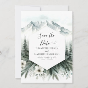Reserve A Data Casamento de Montanha Imprimível Whimsical