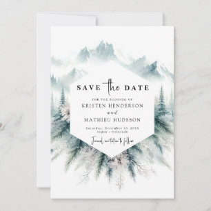 Reserve A Data Casamento de Montanha Russa Editável