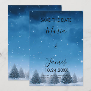 Reserve A Data Casamento de Neve de Inverno
