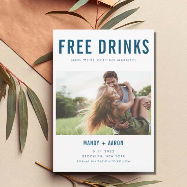 Reserve A Data Casamento de Noivado de Fotografia de Bebidas Grat (Criador carregado)