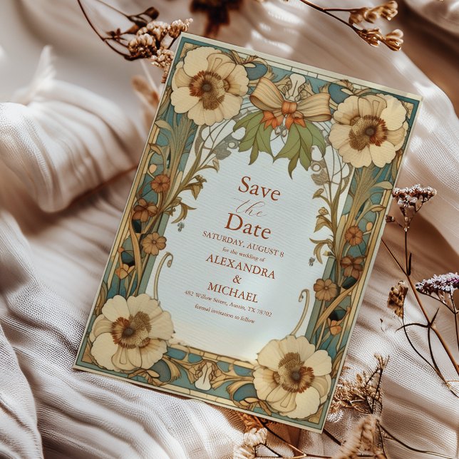 Reserve A Data Casamento de Nouveau, Arte Floral Vitoriana Europe (Criador carregado)