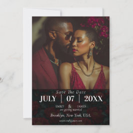 Reserve A Data Casamento de Outono com Tema de Rosa Única
