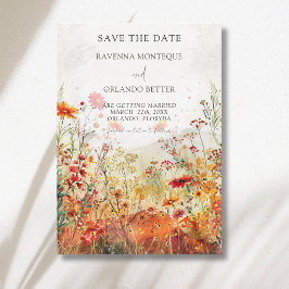 Reserve A Data Casamento de Outono em Prado de Flores Silvestres 
