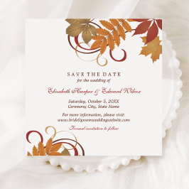 Reserve A Data Casamento de outono Rustic Falling Deixa O Outono