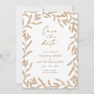 Reserve A Data Casamento de Outono Salve a Data