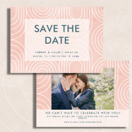 Reserve A Data Casamento de Ovals e Círculos Chic Peach