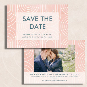 Reserve A Data Casamento de Ovals e Círculos Chic Peach