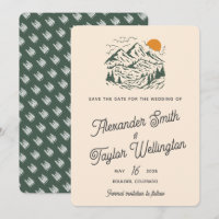 Casamento de Paisagem de Montanha Verde Retroativa