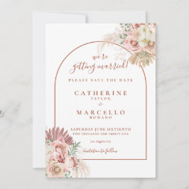 Reserve A Data Casamento de Pampas Grass Terracotta Arch Boho