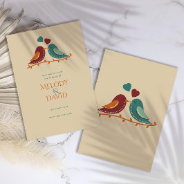 Reserve A Data Casamento de Pássaros de Amor