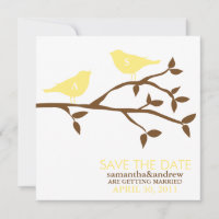 Casamento de Pássaros de Amor Monograma Salve a Da