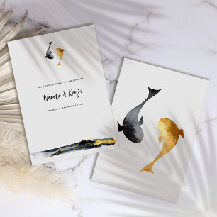 Reserve A Data Casamento de Peixes de Watercolor Koi