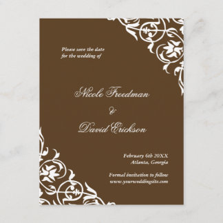 Reserve A Data Casamento de pergaminho de classe castanha salve a