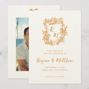 Reserve A Data Casamento De Pó De Laranja Floral De Mão Laranja M