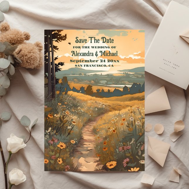 Reserve A Data Casamento de Prados de Flor Selvagem Russo Whimsic (Criador carregado)