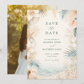 Reserve A Data Casamento de Praia com Foto Elegante à Beira-Mar