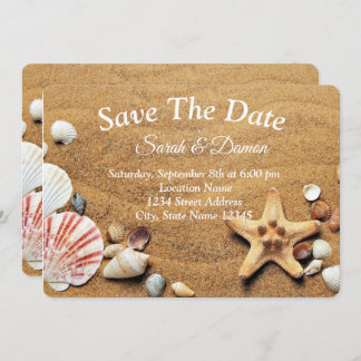 Reserve A Data Casamento de praia incrível, conchas