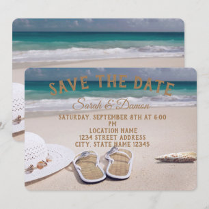 Reserve A Data Casamento De Praia Incrível, Conchas Salvem A Dat