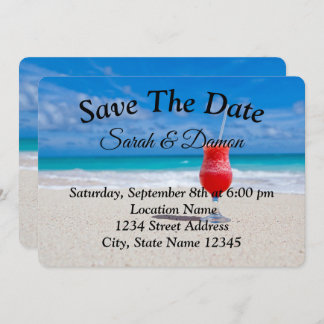 Reserve A Data Casamento De Praia Incrível, Conchas Salvem A Data