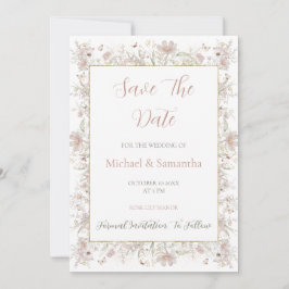 Reserve A Data Casamento de primavera de Blush e Sage Wildflower