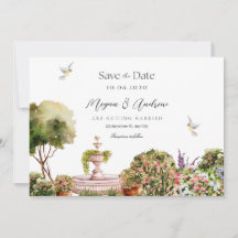 Casamento de primavera de jardim estético de aquar