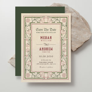 Reserve A Data Casamento de quadro artístico de arte floral venen