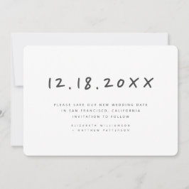 Reserve A Data Casamento de reprogramação manual simples