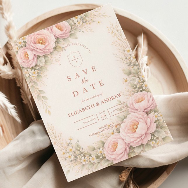 Reserve A Data Casamento de Rosa Jardim Rosa Elegante (Criador carregado)