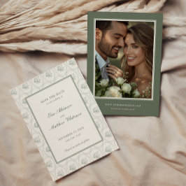Reserve A Data Casamento de Rosa Verde Salvia