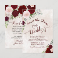 Casamento de Rosas de Aquarela Elegante Red & Pink