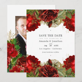 Reserve A Data Casamento de Rosas em Tom de Borgonha e Dourado no