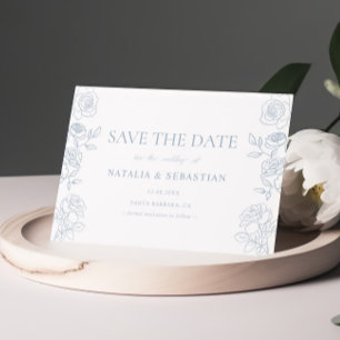 Reserve A Data Casamento de Rosas Franceses Azuis e Brancos Moder