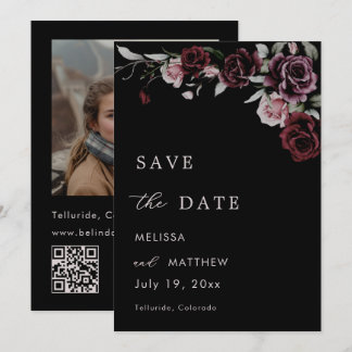 Reserve A Data Casamento de Rosas Sombrias Vintage