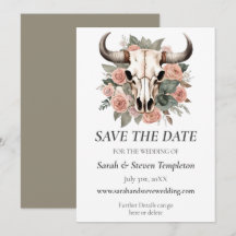 Casamento de Sábado de Crânio Floral de Boho Ocide